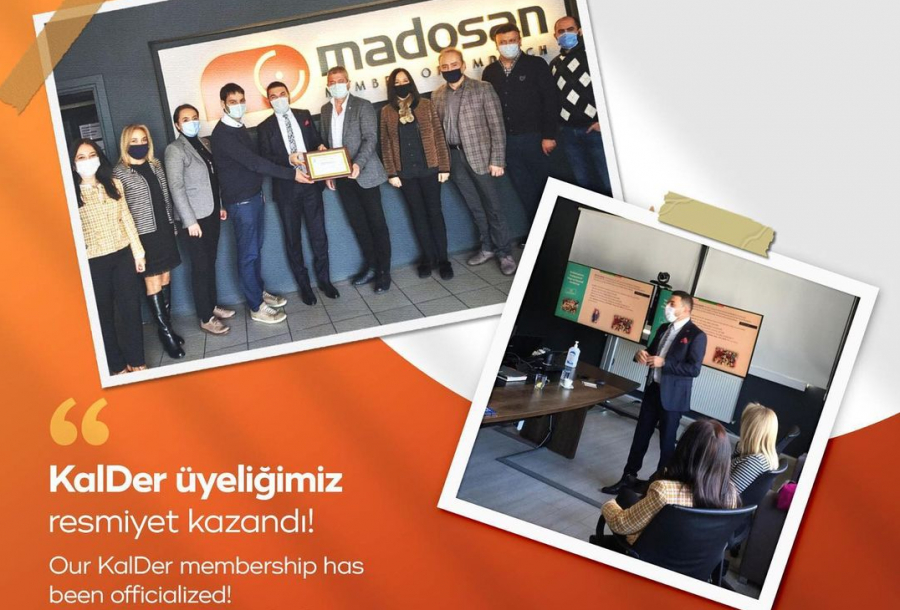 umdasch Madosan's official KalDer membership certificate