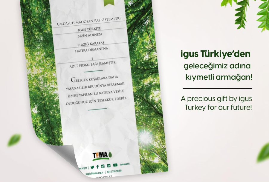 umdasch Madosan celebrates Igus Turkey's seedling donation for a greener future.