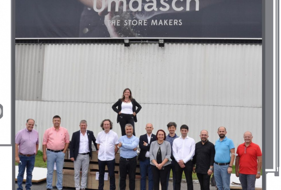Umdasch Madosan management team at a strategic workshop at umdasch The Store Makers' Leibnitz facility.